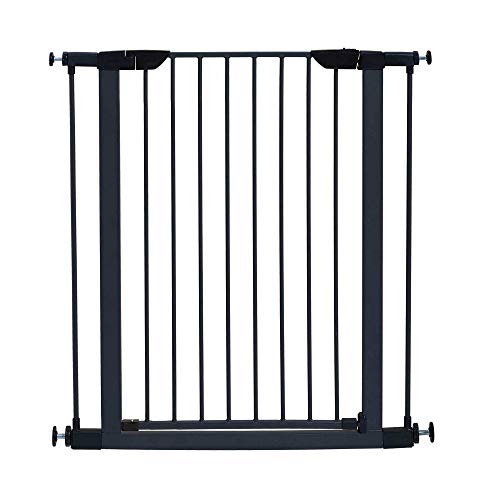 MidWest 29″ High Walk-thru Steel Pet Gate, 29″ – 38″ Wide in Textured Graphite