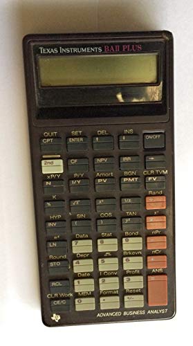Texas Instruments BAII Plus Advanced Business Analyst Financial Calculator