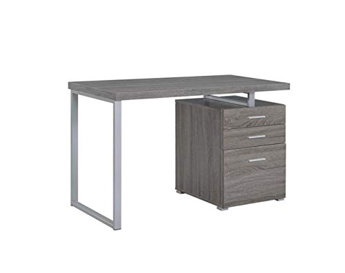 COASTER CO-800520 Desks, 23.5″D x 47.25″W x 30″H, Weathered Grey