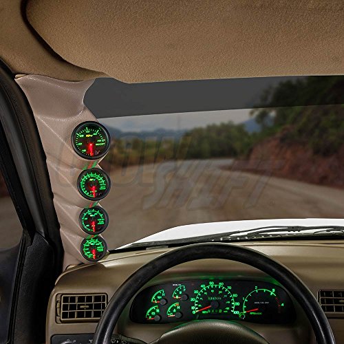 GlowShift Diesel Gauge Package Compatible with Ford Super Duty F-250 F-350 Power Stroke 1999-2007 – Tinted 7 Color 60 PSI Boost, 1500 F EGT, Transmission Temp & Fuel Pressure Gauges – Tan Pillar Pod | The Storepaperoomates Retail Market - Fast Affordable Shopping