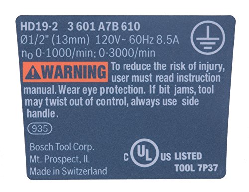 Bosch Parts 2601115592 Nameplate