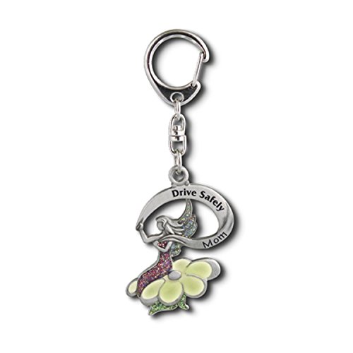 Cathedral Art Mom Guardian Angel Drive Safely Glow in The Dark Keyring