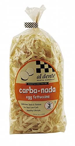 Al Dente Carba-Nada Egg Fettuccine 10 Ounce (Pack of 1) Bag
