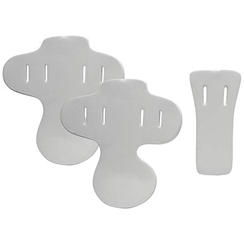 ADAMS USA unisex adult Throw Down Bases ADAMS 3 Piece Slotted Hip Tailbone Football Pad Set Snaps, White, One Size US