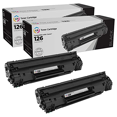 LD Products Compatible Toner Cartridge Replacement for Canon 126 CRG-126 CRG126 3483B001 (Black, 2-Pack) for use in ImageClass LBP6200d & LBP6230dw