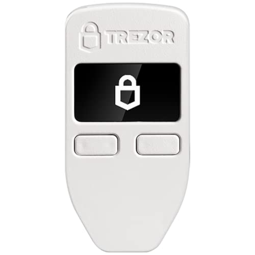 Trezor Model One – Crypto Hardware Wallet – The Most Trusted Cold Storage for Bitcoin, Ethereum, ERC20 and Many More (White)