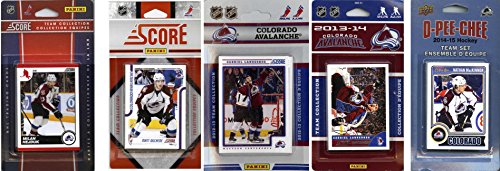 NHL Colorado Avalanche 5 Different Licensed Trading Card Team Sets, Brown, One Size