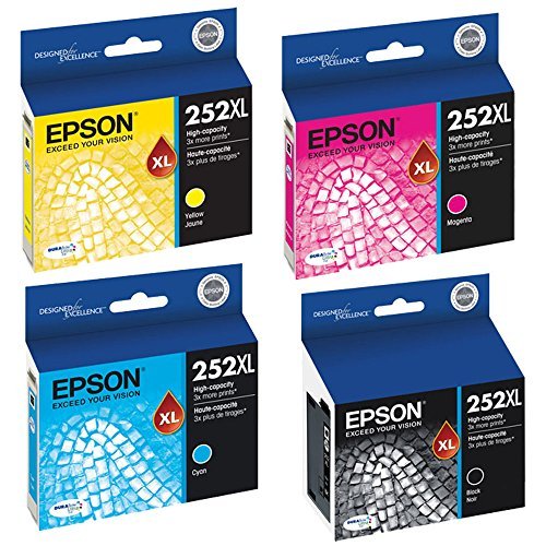 Epson T252XL120, T252XL220, T252XL320, T252XL420 High Yield Ink Cartridge Set – Epson Workforce WF-3620