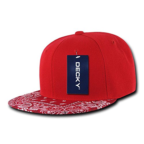 DECKY Bandanna Snapback, Red/Red, One Size