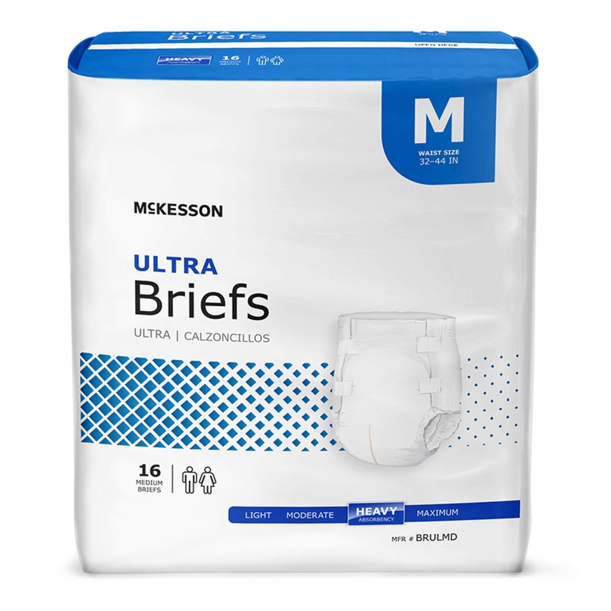 McKesson Ultra Briefs, Incontinence, Heavy Absorbency, Medium, 16 Count, 1 Pack | The Storepaperoomates Retail Market - Fast Affordable Shopping