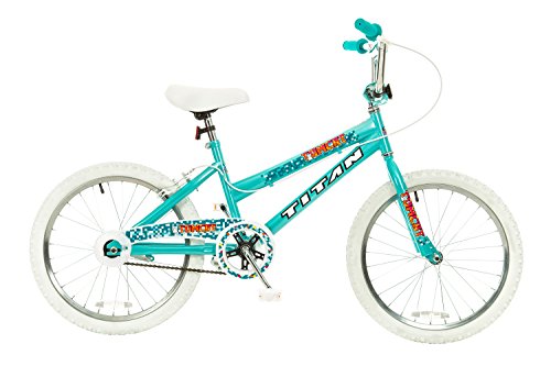 Titan Tomcat 20-Inch Wheel Girls BMX Bike with Pads, Teal Blue