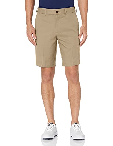 PGA TOUR mens Flat Front With Expandable Waistband (Size 30 – 44) Golf Shorts, Chinchilla, 36 US