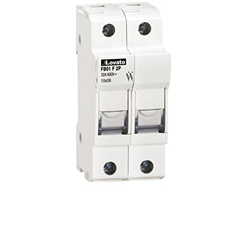 Automation Systems Interconnect ASI AFB01F2P DIN Rail Mounted Midget Fuse Holder, 2 Pole, 10 x 38 mm, 13/32″ Diameter x 1.5″ Length, 18 to 8 AWG, 30 Amp, 600V