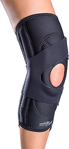 DonJoy Lateral J Patella Knee Support Brace with Hinge: Drytex, Right Leg, Medium