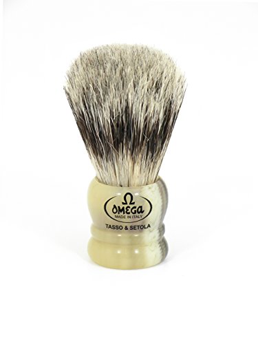 Omega Bristle Mix (Hog Bristle & Badger) Shaving Brush, Resin Handle