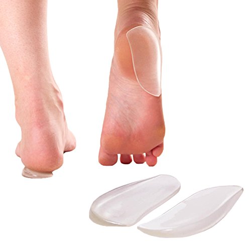 BraceAbility Medial & Lateral Heel Wedge Silicone Insoles (Pair) – Supination & Pronation Corrective Adhesive Shoe Inserts for Foot Alignment, Knock Knee Pain, Bow Legs, Osteoarthritis