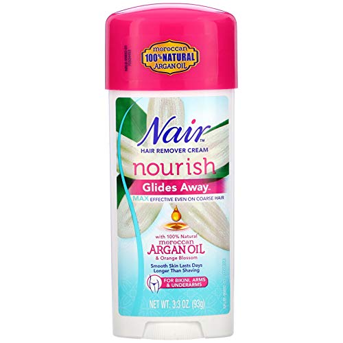 Nair Hair Remover Glides Away Nourish With Argan Oil 3.3 Ounce (97ml) (2 Pack)