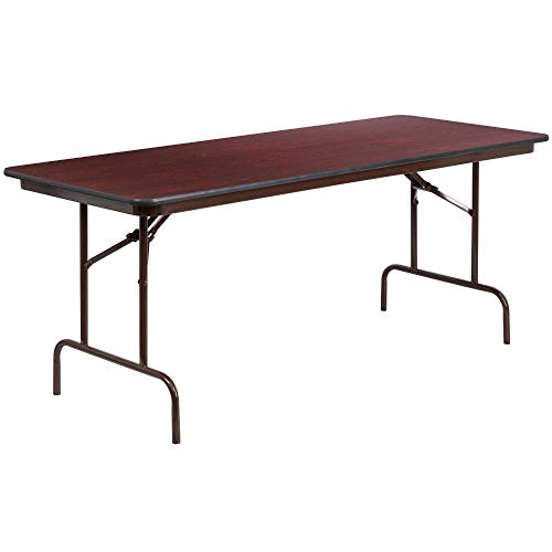 Flash Furniture 6-Foot High Pressure Mahogany Laminate Folding Banquet Table