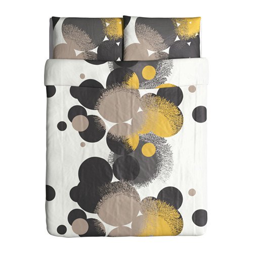 Ikea Bolltistel Duvet Cover and Pillowcases, Full/Queen, Yellow