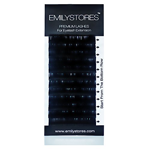 EMILYSTORES Eyelash Extensions 0.07mm Thickness D Curl Length 13mm Silk Mink Fake Eye Lashes In One Tray