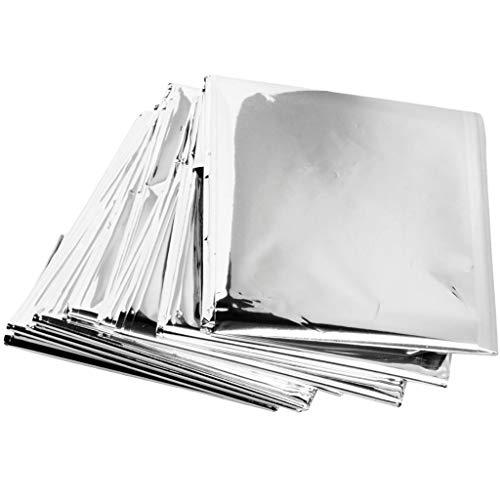 ZIP Emergency Mylar Thermal Blankets (Pack of 100) – Individually Packaged- 84″ x 52″
