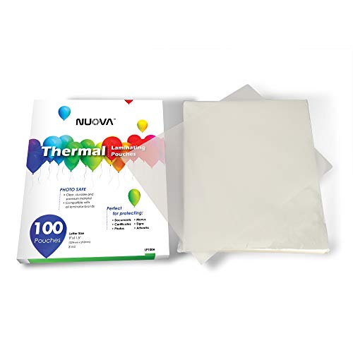 Nuova Premium Thermal Laminating Pouches 9″ x 11.5″, Letter Size, 3 mil, 100 Pack (LP100H) | The Storepaperoomates Retail Market - Fast Affordable Shopping