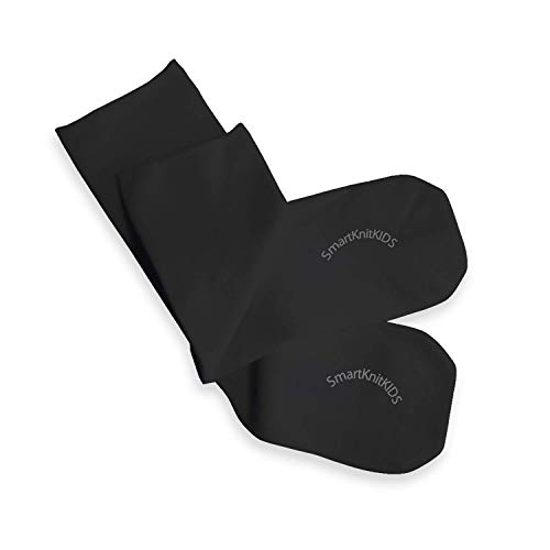 SmartKnitKIDS Seamless Sensitivity Socks, XX-Large, Black – 6 Pack – Made in USA