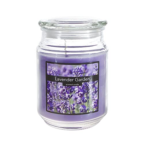 SRG Scented 18 Ounce Glass Jar Container Candle – Lavender Garden