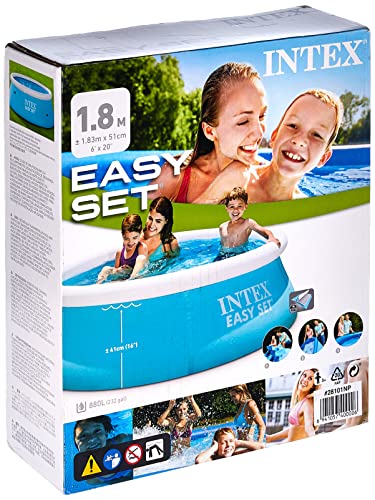 Intex 28101EH Easy Set, 6 Feet x 20 Inches Pool, 6ftx30ft, Blue