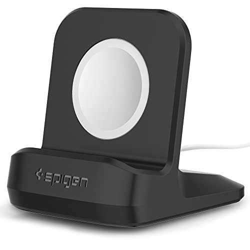 Spigen S350 Stand Designed for Apple Watch Charger Stand Apple Watch Ultra, Series 8/SE2/7/6/SE/5/4/3/2/1 (49mm,45mm,44mm,42mm,41mm,40mm,38mm) Durable TPU with Non-Slip Stable Base – Black