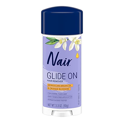 Nair Glide On Hair Removal Cream, Arm and Binkini Hair Remover, 3.3 Oz Stick, Packaging may vary