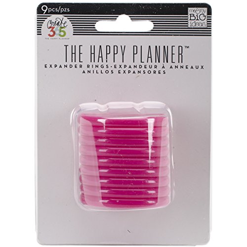me & my BIG ideas Plastic Expander Discs, Pink – The Happy Planner Scrapbooking Supplies – Add Extra Pages, Notes & Artwork – Create More Space for Notebooks, Planners & Journals – Expander Size