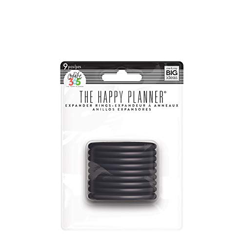me & my BIG ideas Plastic Expander Discs, Black – The Happy Planner Scrapbooking Supplies – Add Extra Pages, Notes & Artwork – Create More Space for Notebooks, Planners & Journals – Expander Size