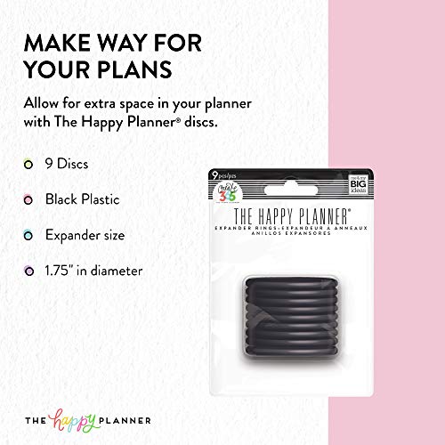 me & my BIG ideas Plastic Expander Discs, Black – The Happy Planner Scrapbooking Supplies – Add Extra Pages, Notes & Artwork – Create More Space for Notebooks, Planners & Journals – Expander Size | The Storepaperoomates Retail Market - Fast Affordable Shopping