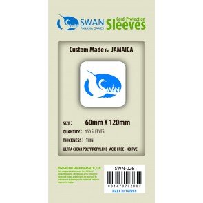 Swan Card Sleeves (60x120mm) – 150 Pack, Thin Sleeves – Jamaica