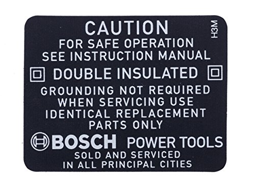 Bosch Parts 1601110058 Caution Label