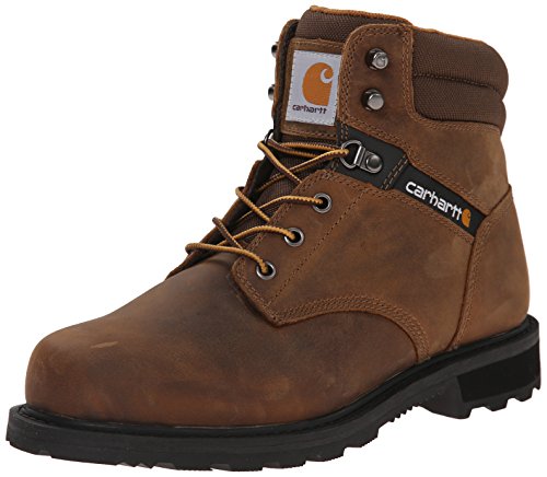 Carhartt Men’s CMW6174 Traditional Welt 6″ Soft Toe Non WP Boot Construction Shoe, Dark Brown Oil Tanned, 10