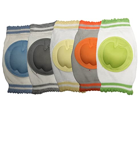 New Boys Girls Unisex Apple Cute Cotton Adjustable Elastic Baby Crawling Child Knee Pad Toddler Elbow Pads Crawling Safety Protector 5pcs