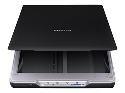 Epson Perfection V19 Color Photo & Document Scanner with scan-to-cloud & 4800 dpi optical resolution , Black