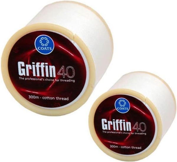 2 Spools X 300m Griffin 40 TKT Cotton Eyebrow Thread Facial Hair Removal – India