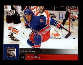2009 Upper Deck # 63 Sean Avery New York Rangers (Hockey Card) NM/MT Rangers