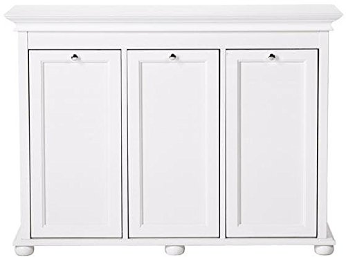 Home Decorators Collection Hampton Bay 37 Inch White Triple Tilt Out Bathroom Hamper, 27″ Hx37 Wx13 D, White | The Storepaperoomates Retail Market - Fast Affordable Shopping