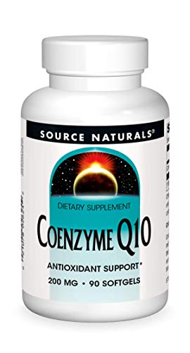 Source Natural Coenzyme Q10 Antioxidant Support 200 mg For Heart, Brain, Immunity, & Liver Support – 90 Softgels