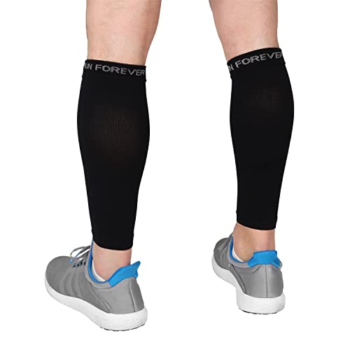 Calf Compression Sleeves For Men And Women – Leg Compression Sleeve – Footless Compression Socks for Runners, Shin Splints, Varicose Vein & Calf Pain Relief – Calf Brace For Running, Cycling, Travel