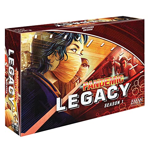 Pandemic Legacy Season 1 Red Edition Board Game | Board Game for Adults and Family | Cooperative Board Game | Ages 13+ | 2 to 4 players | Average Playtime 60 minutes | Made by Z-Man Games