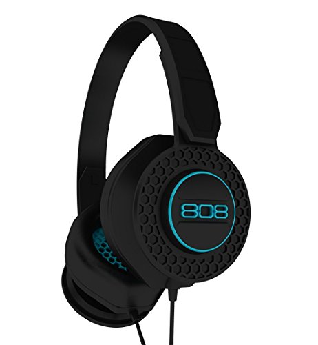 808 HPA130BK Shox Noise Isolating On-Ear Headphones, Black