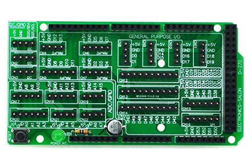 Electronics-Salon I/O Extension Board Kit for Arduino MEGA DIY. [SOLDERING REQUIRED]