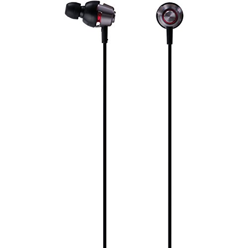 Panasonic drops360°LUXE Premium In-Ear Stereo Headphones RP-HJX20-K (Black and Silver) Powerful Bass, with Travel Case
