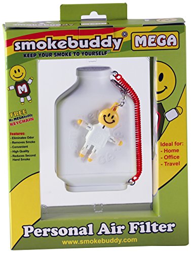 Smoke Buddy Mega Personal Air Purifier Cleaner Filter Removes Odor – White