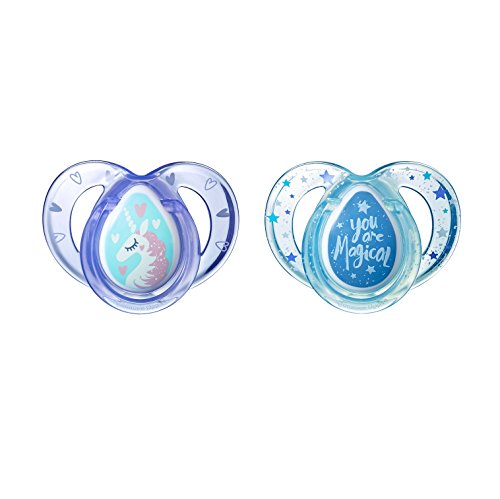 Tommee Tippee Every Day Pacifiers, Symmetrical Design, BPA-Free Silicone Binkies, 6-18m, 2-Count